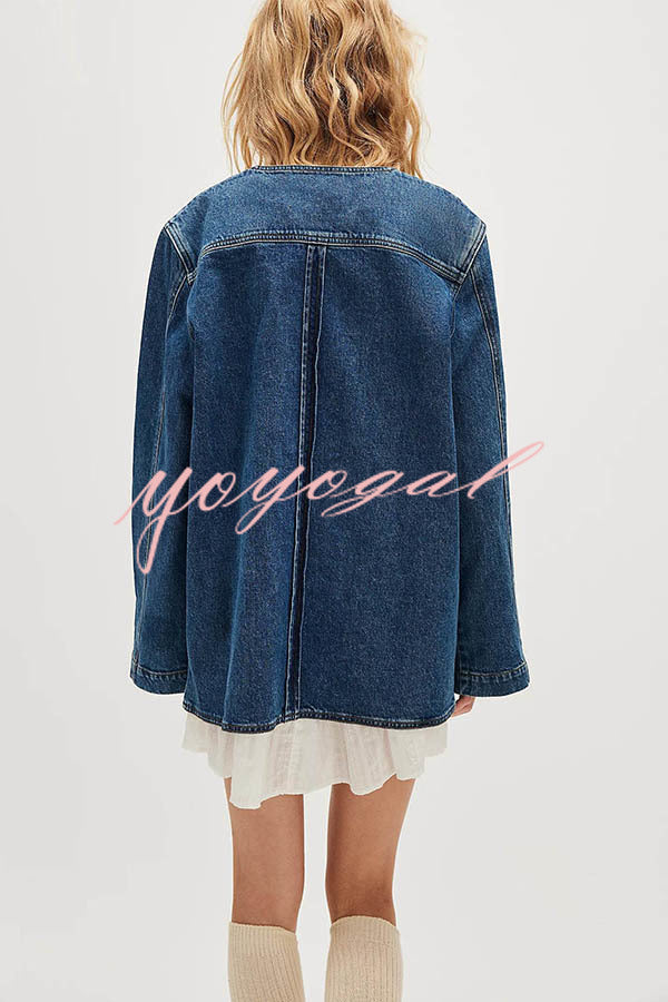 Fashionable Retro Casual Loose Denim Jacket