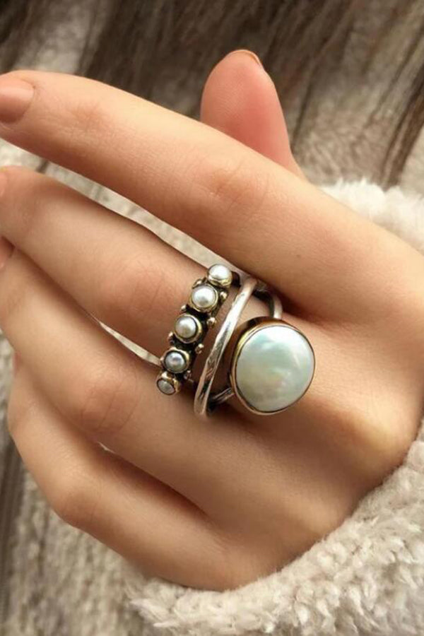 Vintage Pearl Open Ring