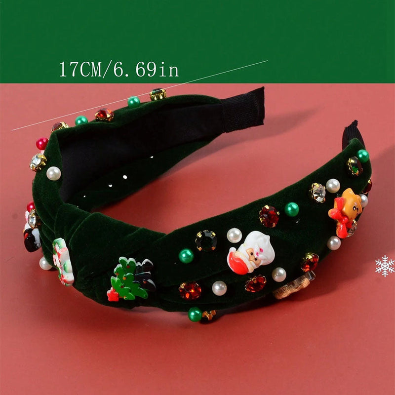 Knotted Christmas Tree Snowflake Christmas Stocking Decorative Headband