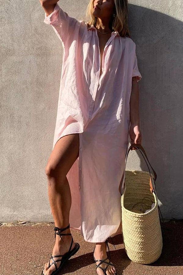 A Simple Concept Maxi Shirt Dress