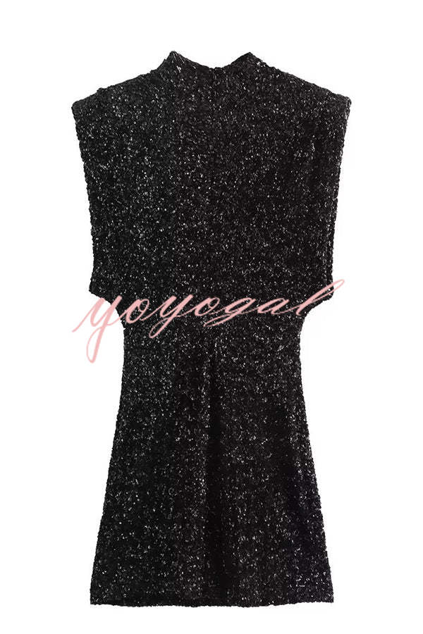 Adorable Sexy Vibes Sequin Wide Sleeve Mini Dress