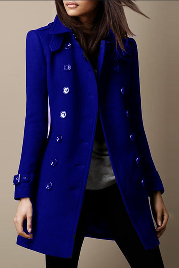 Casual Lapel Long Sleeve Button Coat