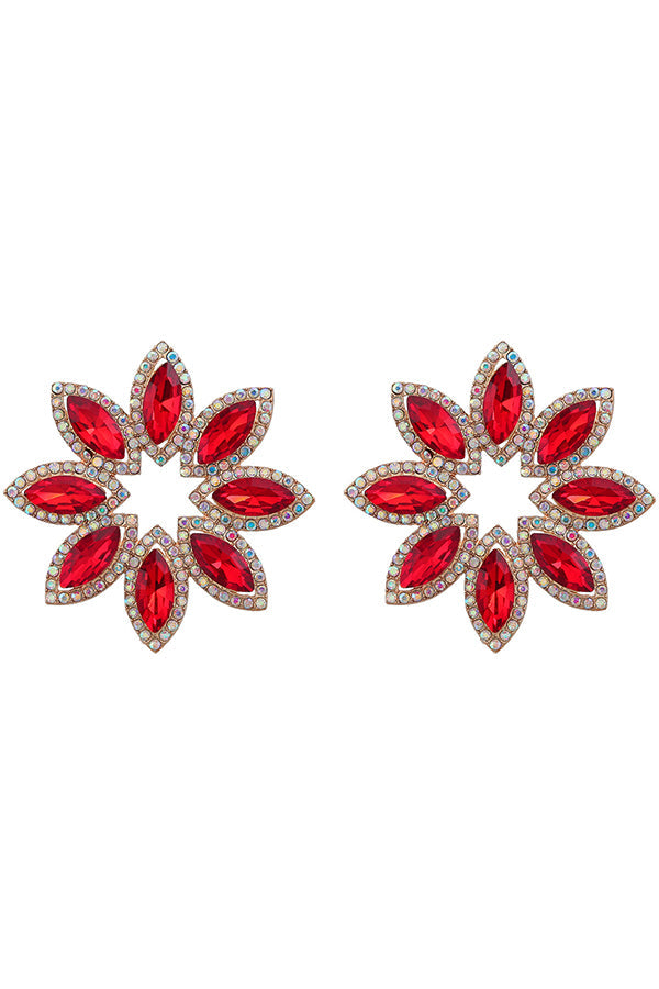 Diamond Floral Earrings