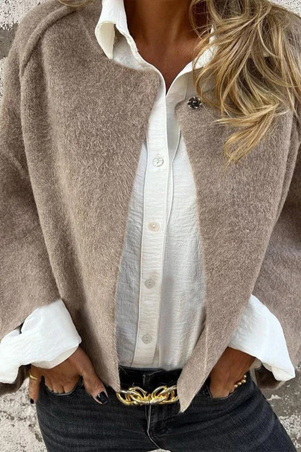 Fashionable Loose Short Cashmere Jacket