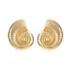 Fake Beach Style Conch Alloy Stud Earrings