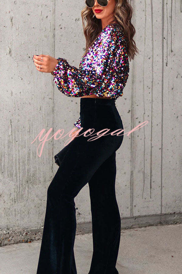 Dream Girl Sequin Crop Top