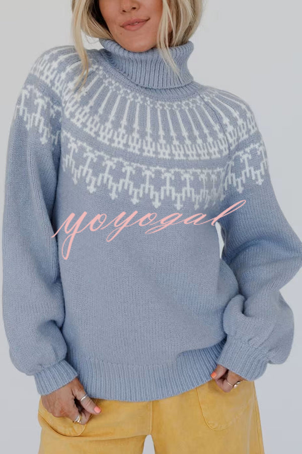 Christmas Thickened Turtleneck Long Sleeve Knitted Sweater