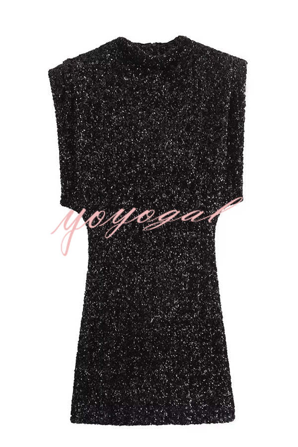 Adorable Sexy Vibes Sequin Wide Sleeve Mini Dress