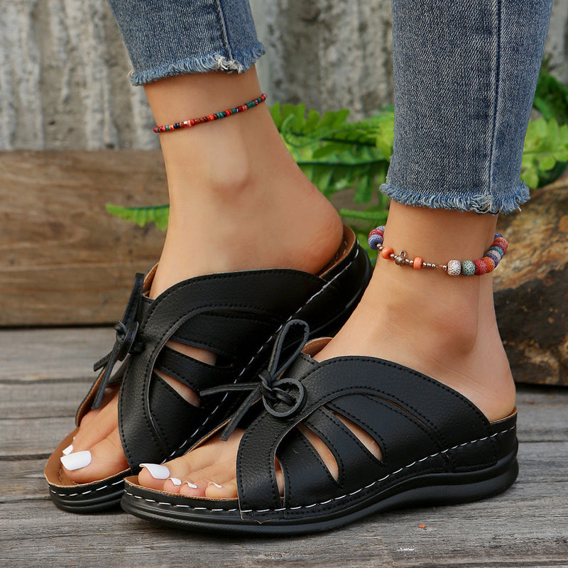 Roman Style Wedge Heel Comfortable Strappy Sandals