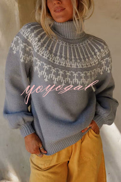 Christmas Thickened Turtleneck Long Sleeve Knitted Sweater