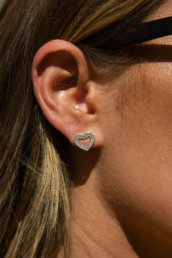 Queen of Hearts Crystal Stud Earrings