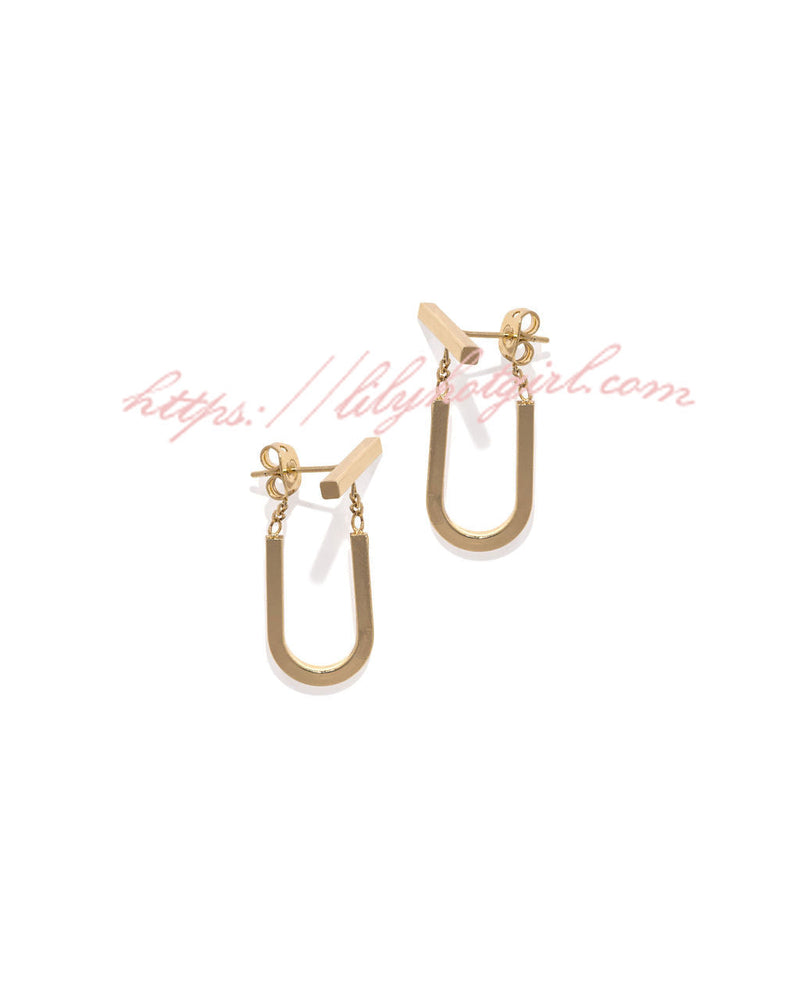 Gold Chain Link Earrings