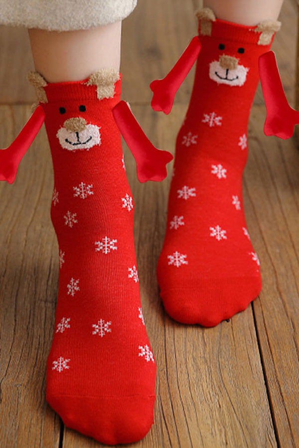 Christmas Cute Couple Magnetic Socks