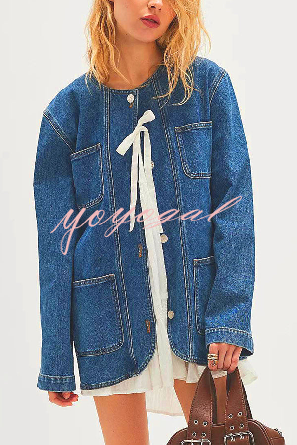 Fashionable Retro Casual Loose Denim Jacket