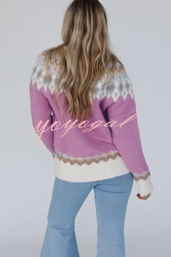 Christmas Thickened Round Neck Long Sleeve Knitted Sweater