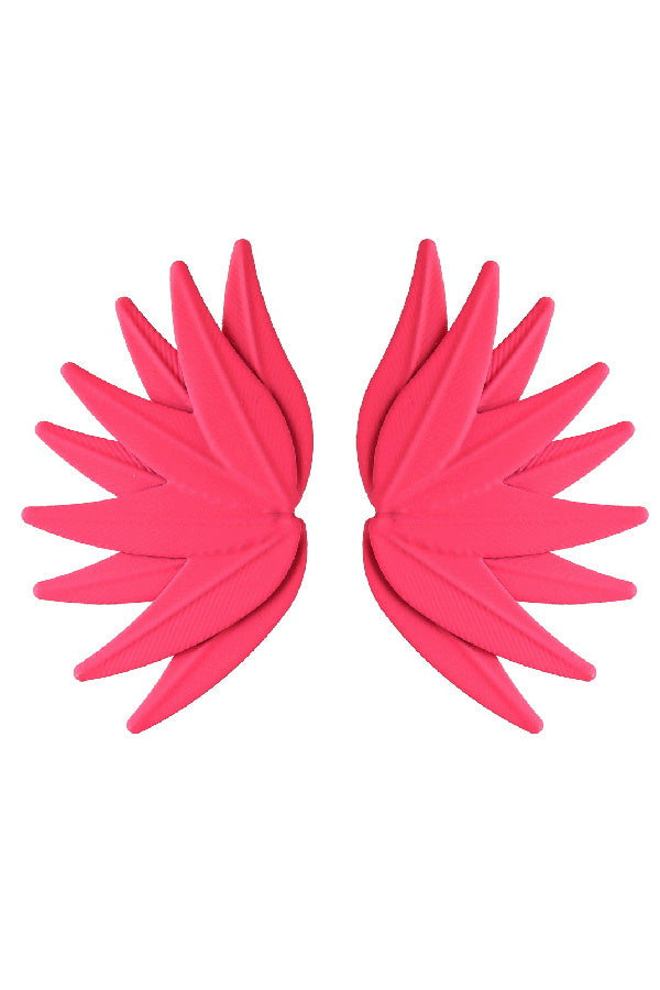 Exaggerated Leaf Metal Earrings