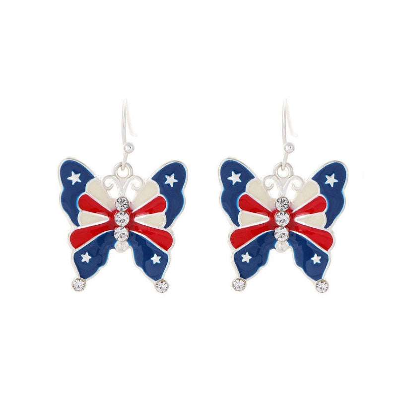 Independence Day American Flag Soft Metal Earrings